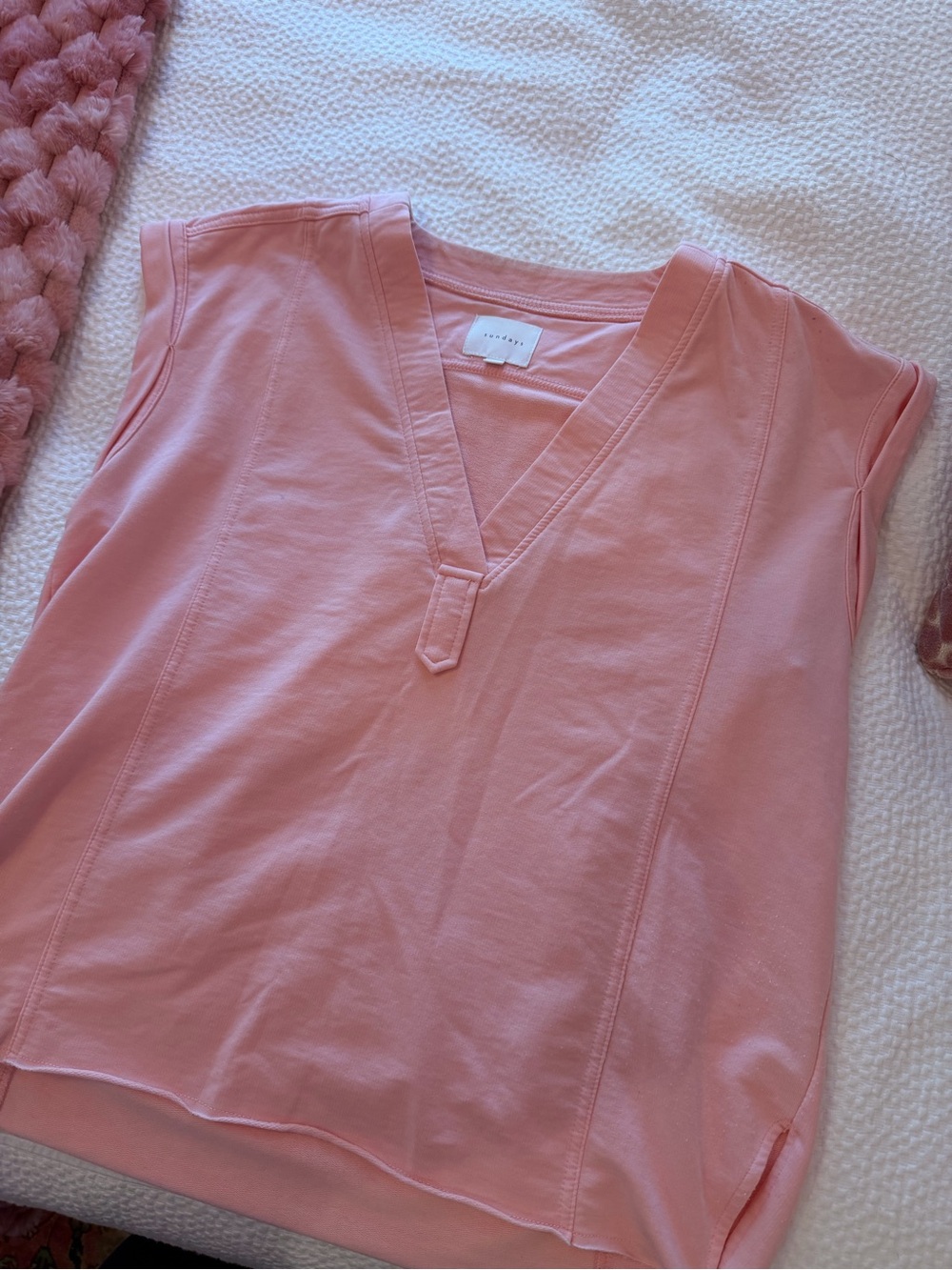 sundays Blush Pink V-Neck Tank
